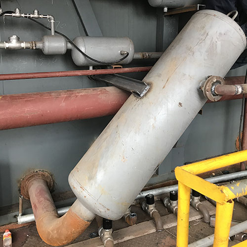 邯鄲金鼎鋼鐵吹灰器安裝現場